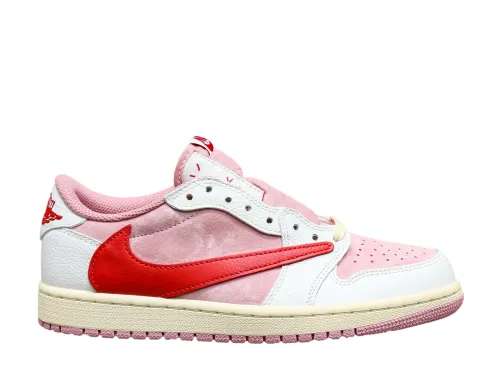 Travis Scott x Air Jordan 1 Low OG Shy Pink Red 2025