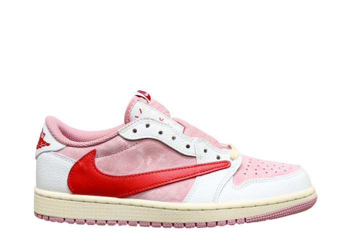 Travis Scott x Air Jordan 1 Low OG  Shy Pink Red  2025