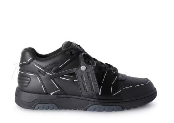 Off-White Out Of Office OOO Low Tops Sartorial Stitching Black Black