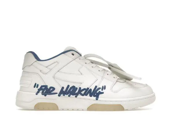 Off-White Out Of Office OOO Low Tops For Walking White White Dark Blue