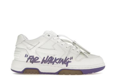 Off-White Out Of Office OOO  For Walking  Low Tops White Lilac