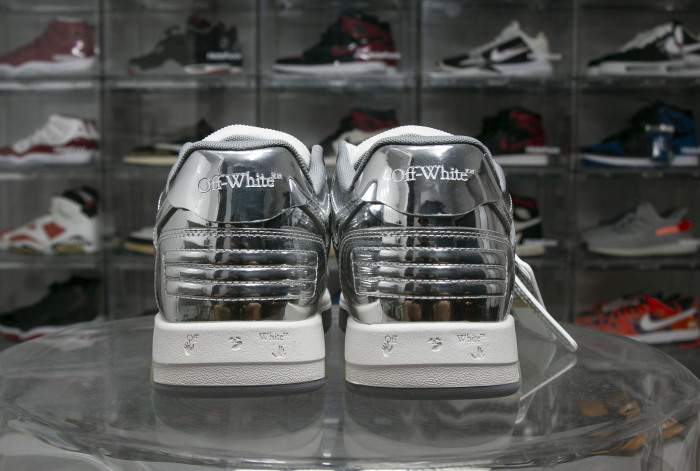 Off-White Out Of Office Low-Top Patent sneaker 'Silver White'