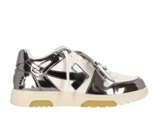 Off-White Out Of Office Low-Top Patent sneaker 'Silver White'