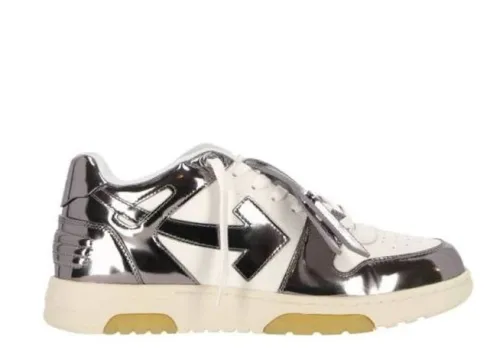 Off-White Out Of Office Low-Top Patent sneaker 'Silver White'