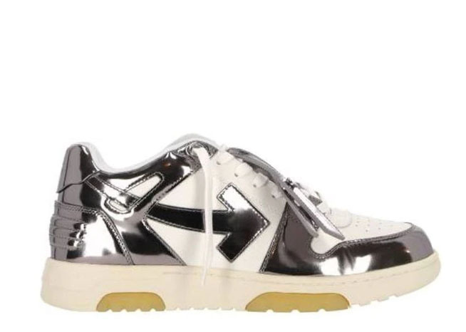 Off-White Out Of Office Low-Top Patent sneaker 'Silver White'