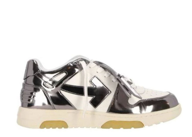 Off-White Out Of Office Low-Top Patent sneaker 'Silver White'