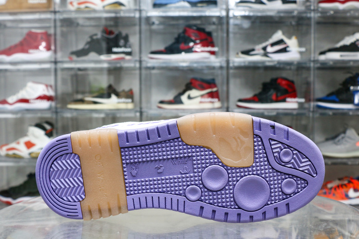 Off-White Out Of Office OOO  For Walking  Low Tops White Lilac