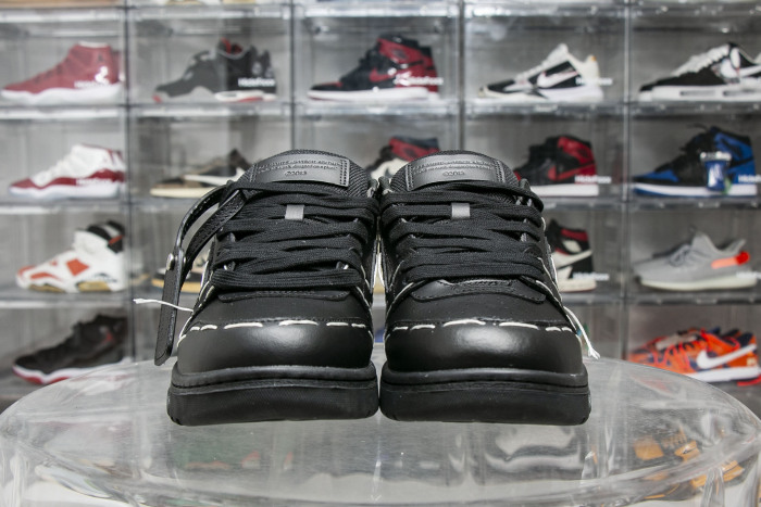 Off-White Out Of Office OOO Low Tops Sartorial Stitching Black Black