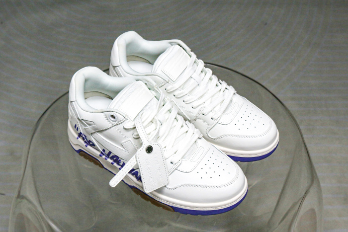Off-White Out Of Office OOO  For Walking  Low Tops White Lilac