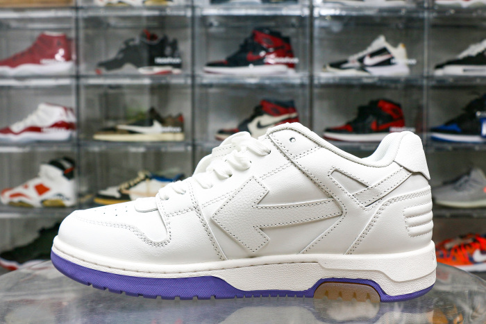 Off-White Out Of Office OOO  For Walking  Low Tops White Lilac