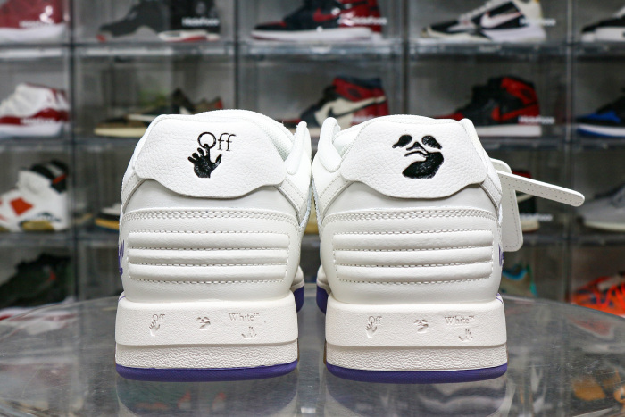 Off-White Out Of Office OOO  For Walking  Low Tops White Lilac