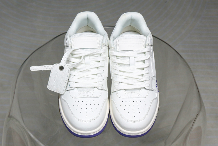 Off-White Out Of Office OOO  For Walking  Low Tops White Lilac