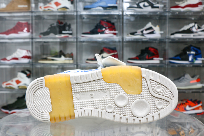 Off-White Out Of Office  OOO  Low Tops For Walking White White Dark Blue