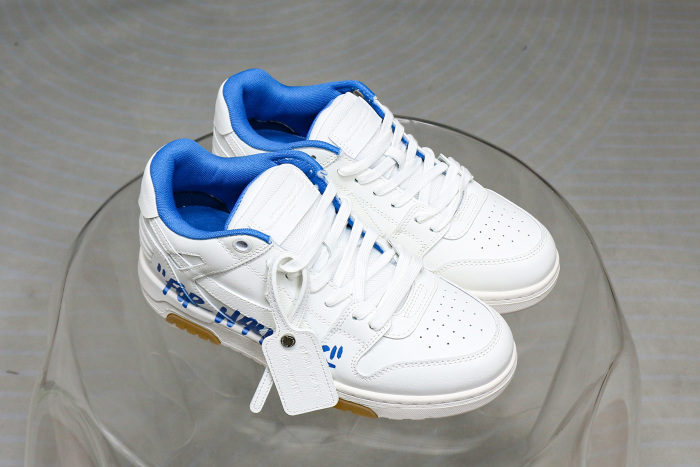 Off-White Out Of Office  OOO  Low Tops For Walking White White Dark Blue