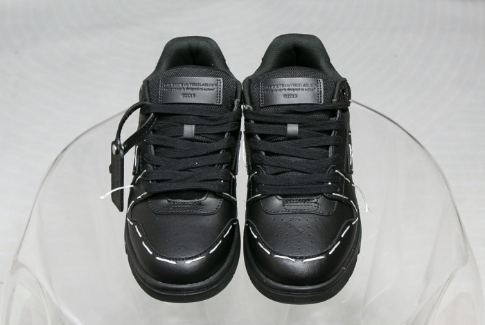 Off-White Out Of Office OOO Low Tops Sartorial Stitching Black Black