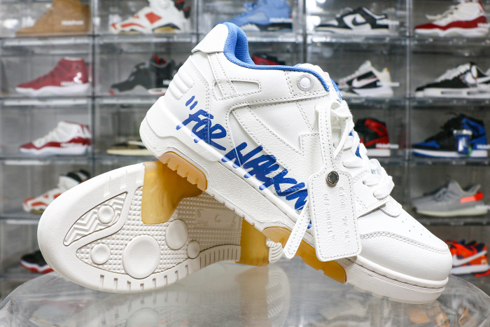 Off-White Out Of Office  OOO  Low Tops For Walking White White Dark Blue