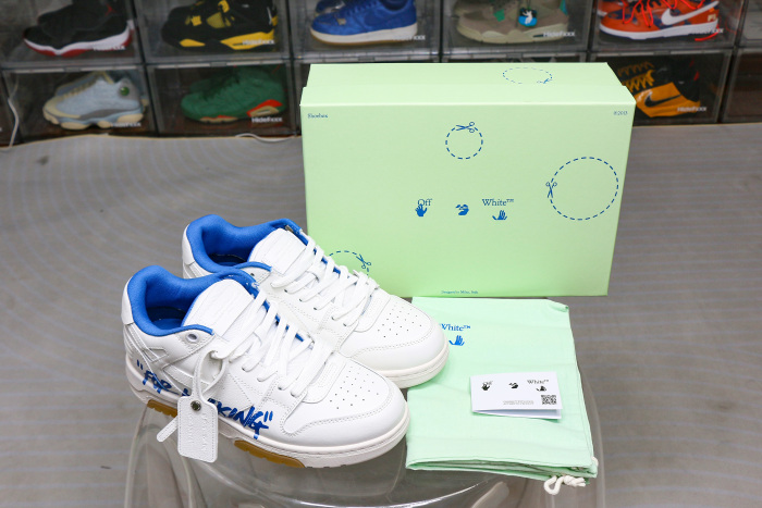 Off-White Out Of Office  OOO  Low Tops For Walking White White Dark Blue