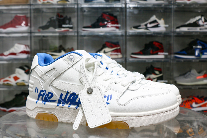 Off-White Out Of Office  OOO  Low Tops For Walking White White Dark Blue