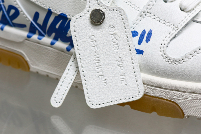 Off-White Out Of Office  OOO  Low Tops For Walking White White Dark Blue
