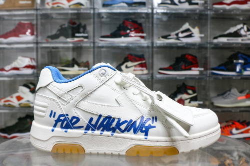 Off-White Out Of Office  OOO  Low Tops For Walking White White Dark Blue