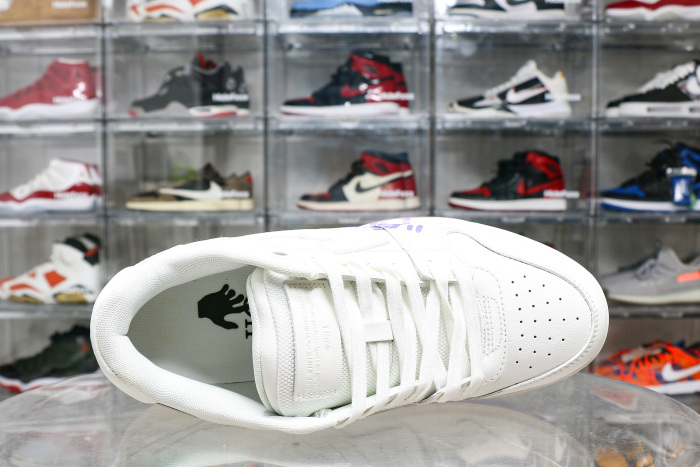 Off-White Out Of Office OOO  For Walking  Low Tops White Lilac