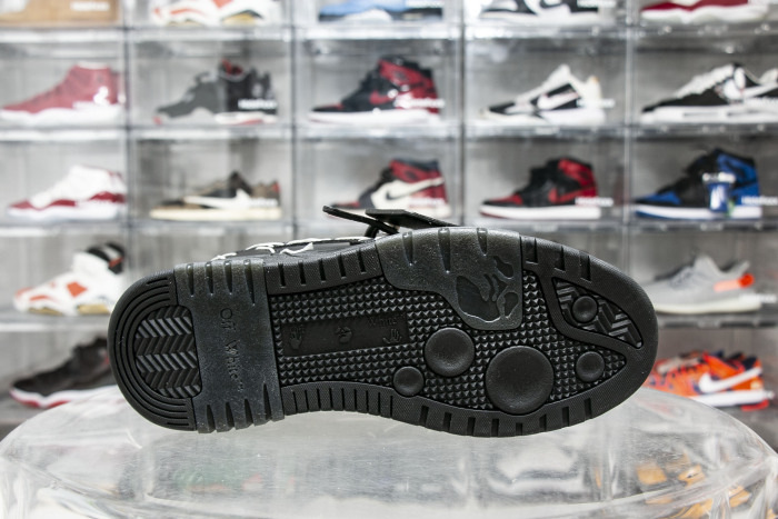 Off-White Out Of Office OOO Low Tops Sartorial Stitching Black Black