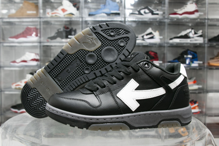Off-White Out Of Office OOO Low Tops Black Grey White