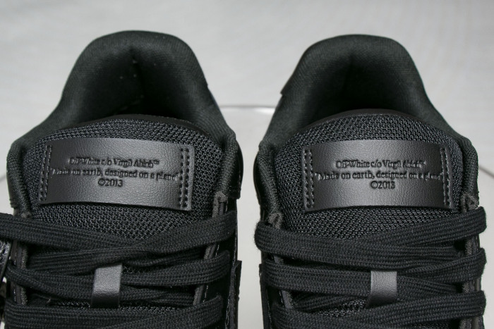 OFF-WHITE Out Of Office OOO Low Tops Black Gum