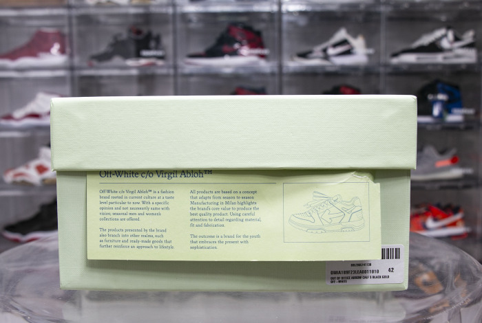 OFF-WHITE Out Of Office OOO Low Tops Black Gum