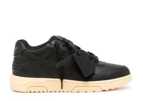 OFF-WHITE Out Of Office OOO Low Tops Black Gum