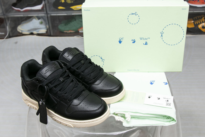 OFF-WHITE Out Of Office OOO Low Tops Black Gum