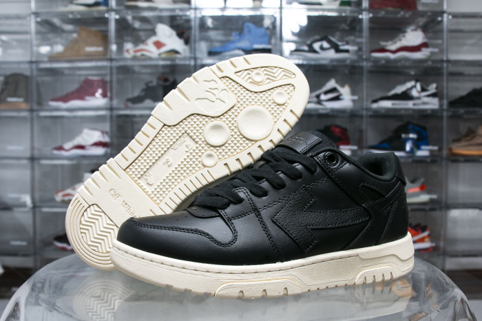 OFF-WHITE Out Of Office OOO Low Tops Black Gum