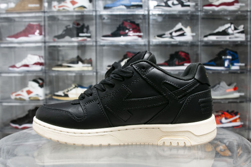 OFF-WHITE Out Of Office OOO Low Tops Black Gum