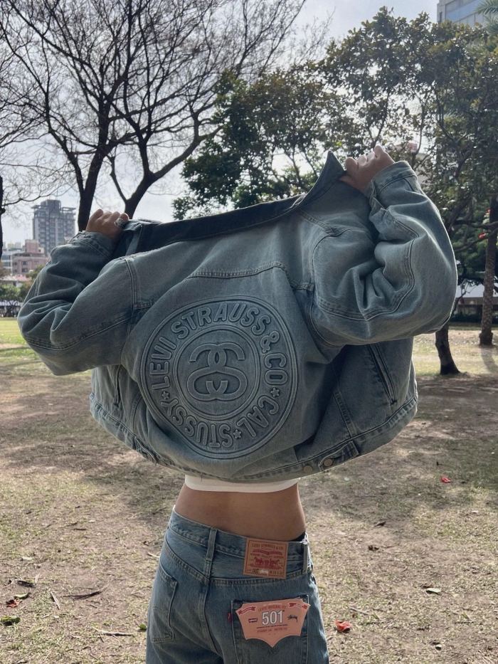 Stussy x Levi‘s 150th Anniversary Embossed Denim Jacket
