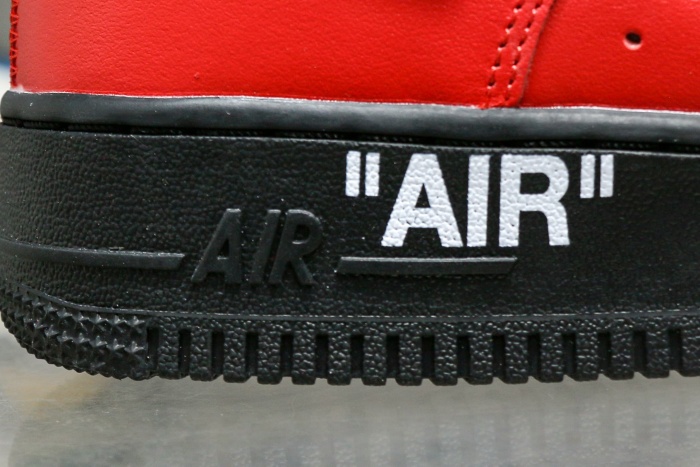 Off-White x Nike Air Force 1 “Crimson” Sample
