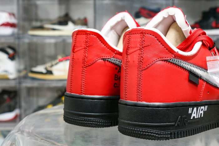 Off-White x Nike Air Force 1 “Crimson” Sample