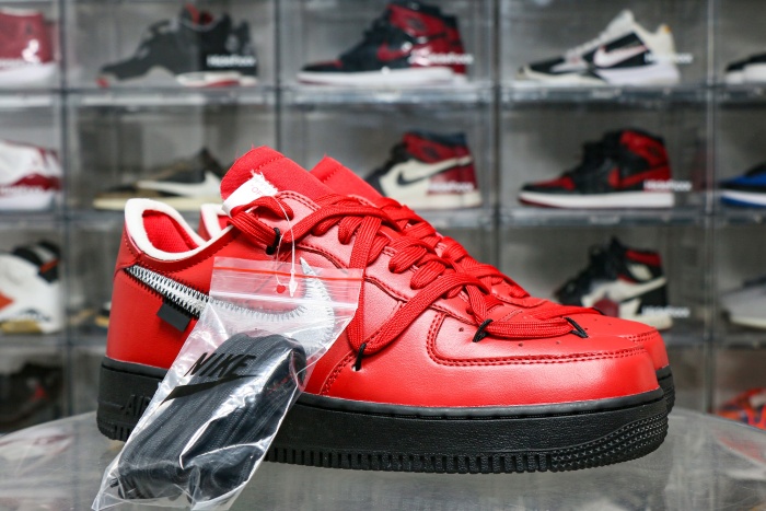 Off-White x Nike Air Force 1 “Crimson” Sample