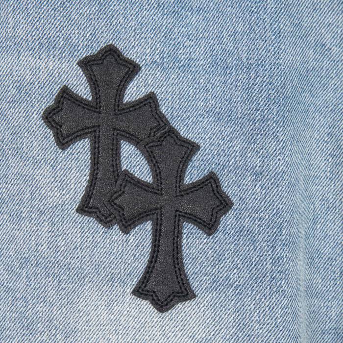 Chrome Hearts Black White Croesses Jeans