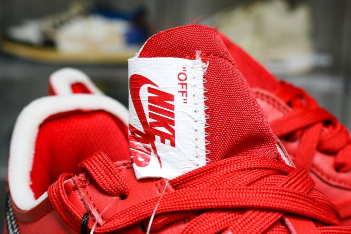 Off-White x Nike Air Force 1 “Crimson” Sample