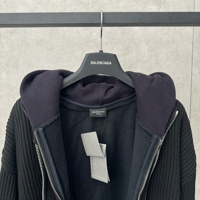 Balenciag@ Men's Zip Up Cardigan