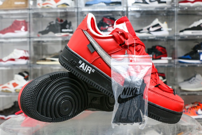 Off-White x Nike Air Force 1 “Crimson” Sample