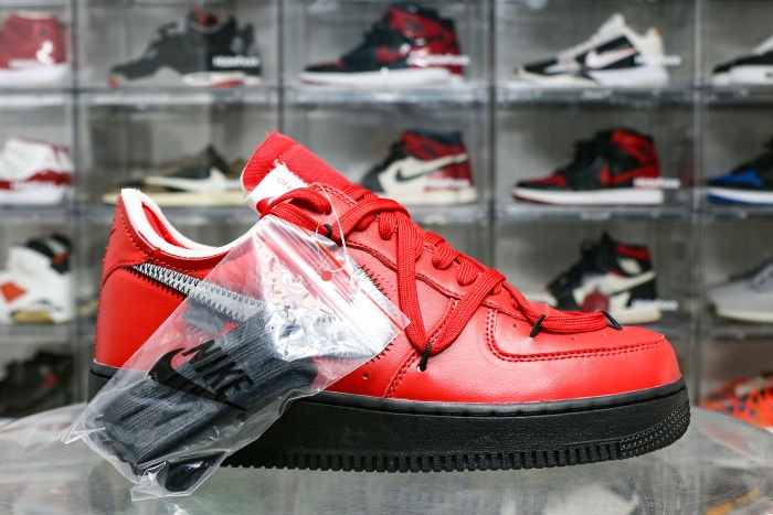 Off-White x Nike Air Force 1 “Crimson” Sample