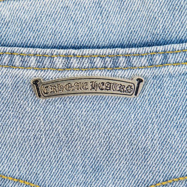 Chrome Hearts Black White Croesses Jeans