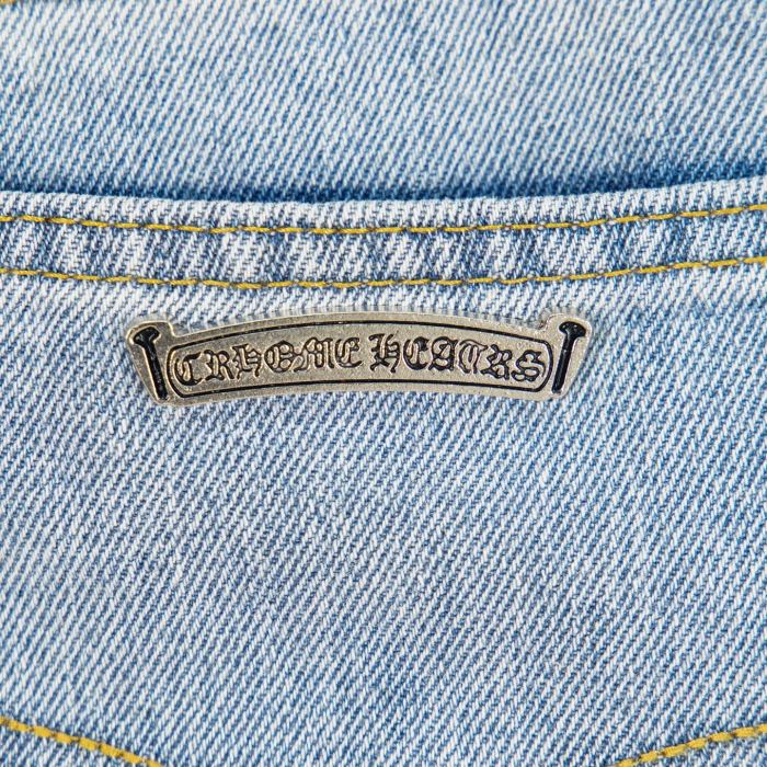 Chrome Hearts Black White Croesses Jeans