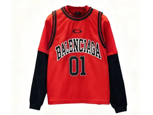 Balanciag@ Layered Spliced Jersey