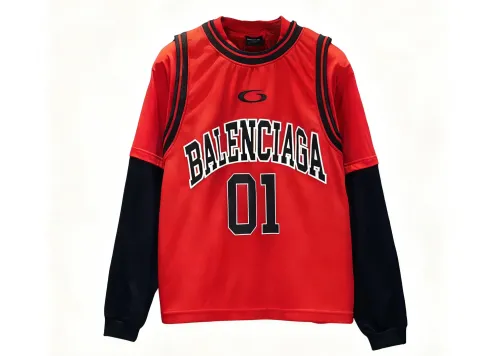 Balanciag@ Layered Spliced Jersey
