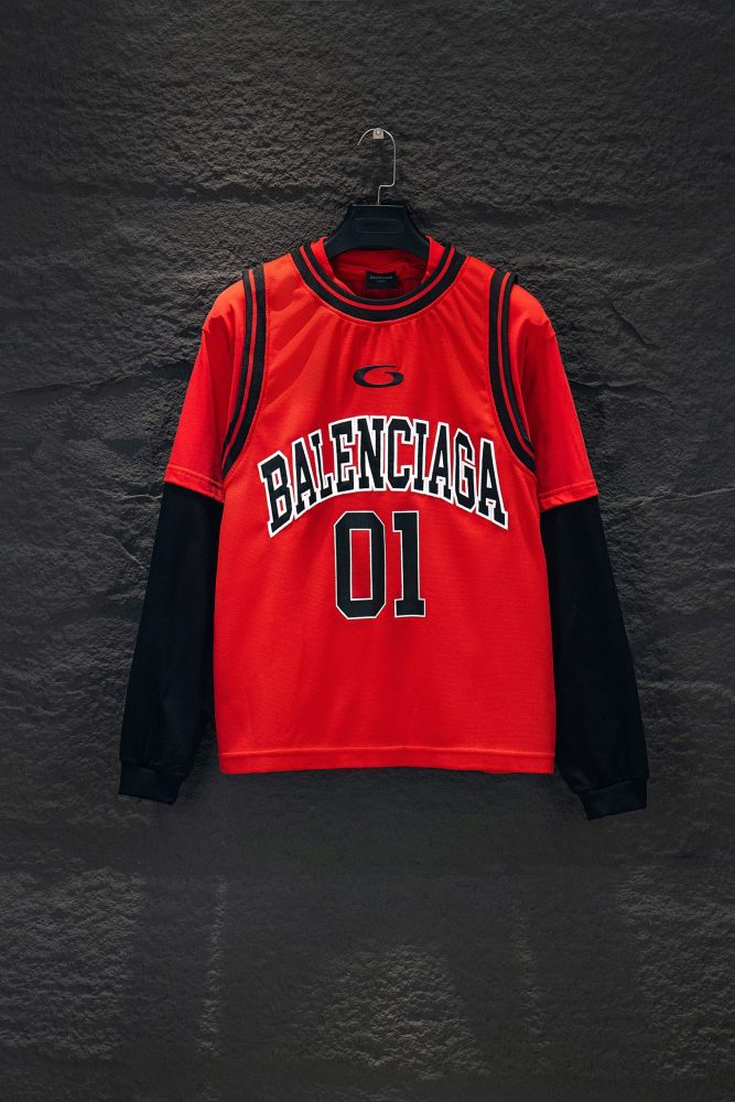 Balanciag@ Layered Spliced Jersey