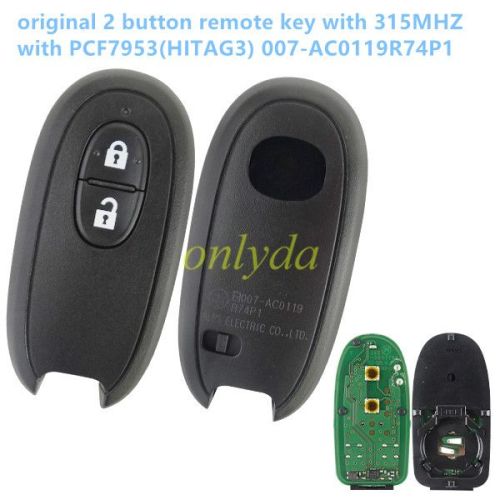 For  OEM 2 button remote key with PCF7953(HITAG3)with 315mhz  007-AC0119 R74P1