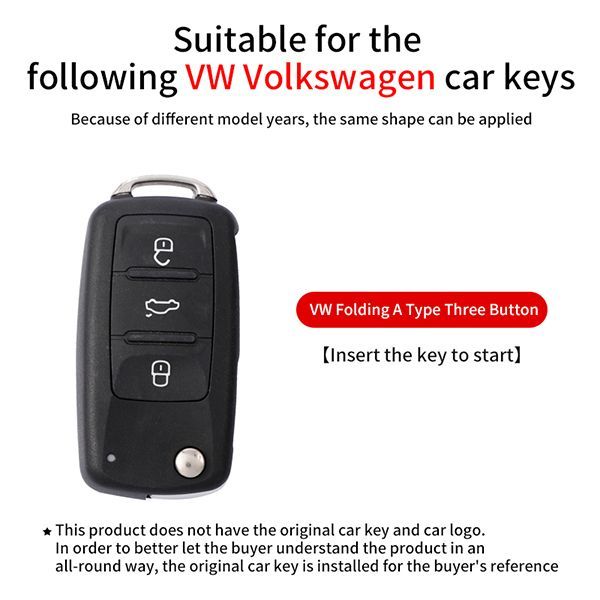 For VW 3 button TPU protective key case please choose the color