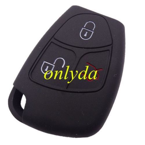 Benz 3 button silicon case (Black,Blue ,Red. Please choose the color)